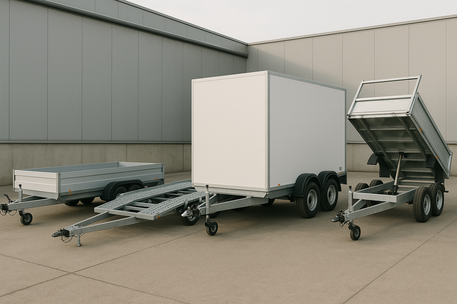 Distintos tipos de remolques utilizados en transporte profesional