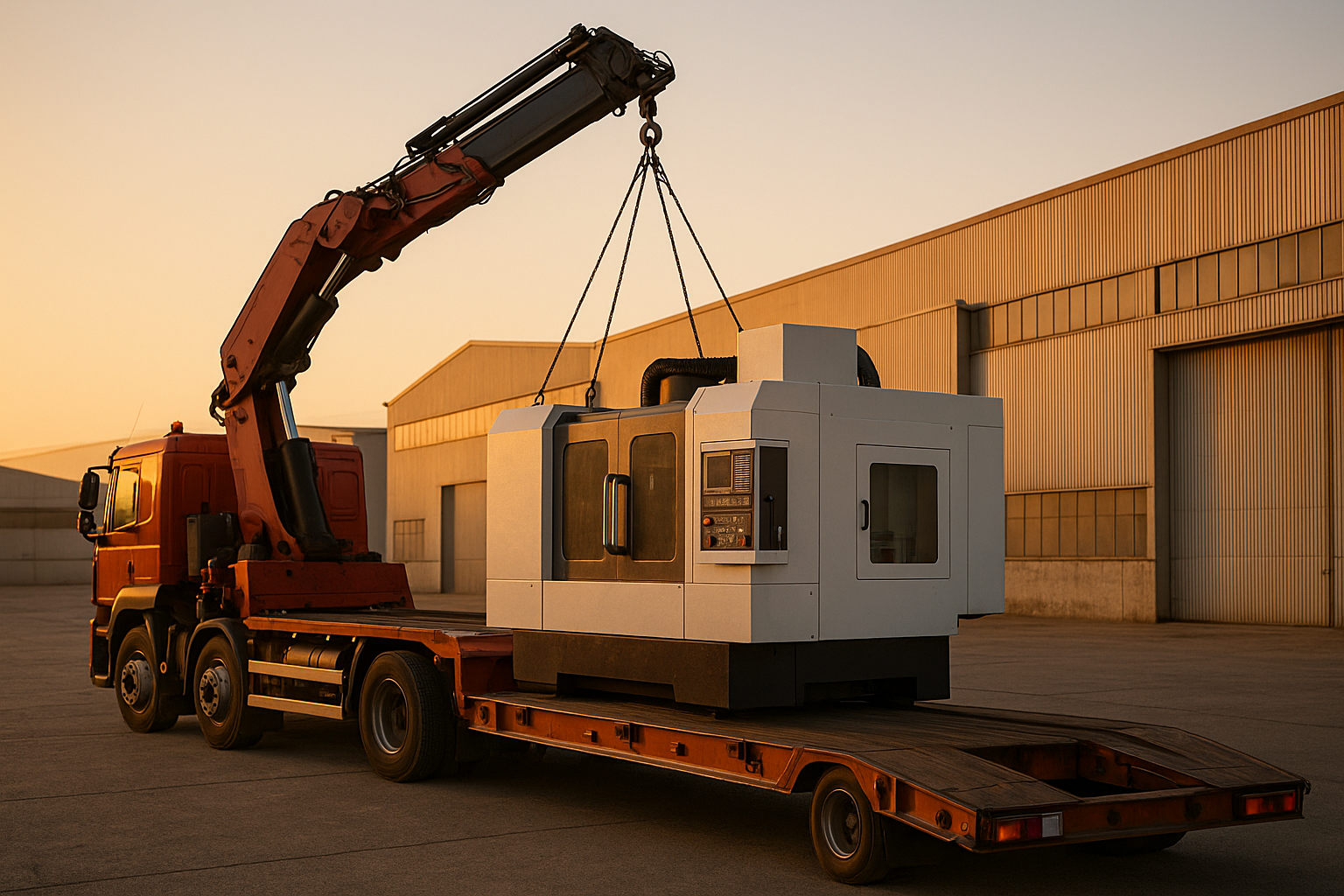 transporte de maquinaria industrial