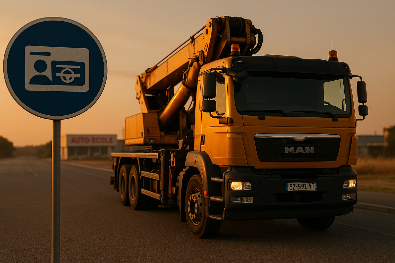 carnet para conducir camión grúa