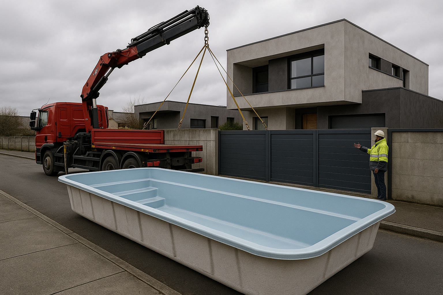 diferencia entre entrega y colocación con grúa